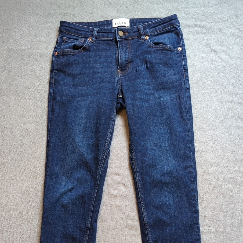 DU/ER Mid-Rise Slim Jeans Dark Wash Women's 27